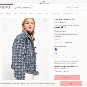 Free People Mackenzie Bomber Jacket